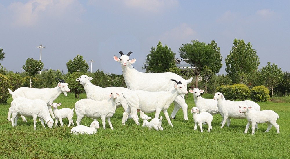 simulation fiberglass lake sheep sculpture.jpg