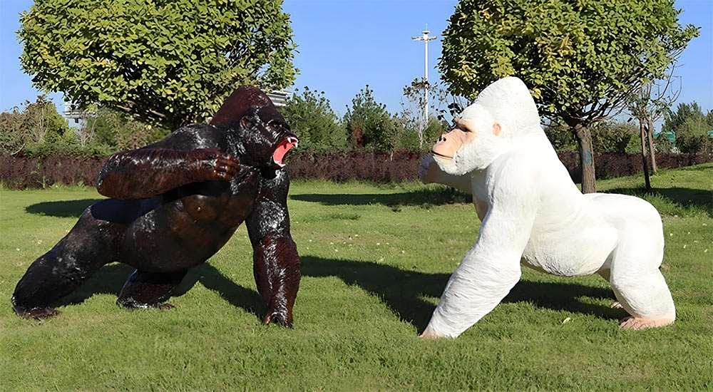 simulation fiberglass gorilla sculpture
