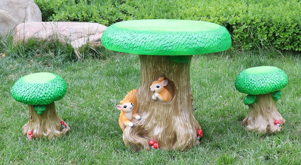 stump chair statue