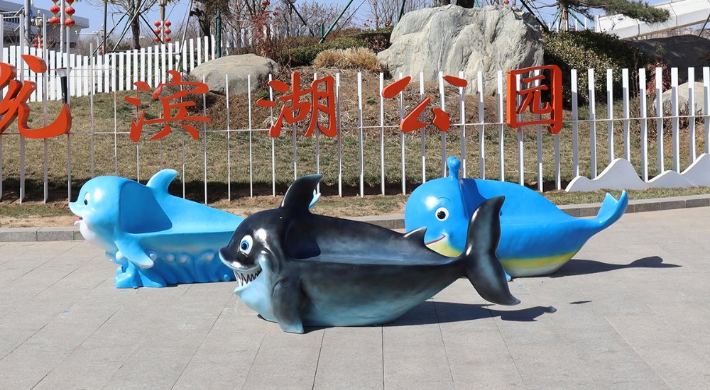 Fiberglass ocean series garden chair statue