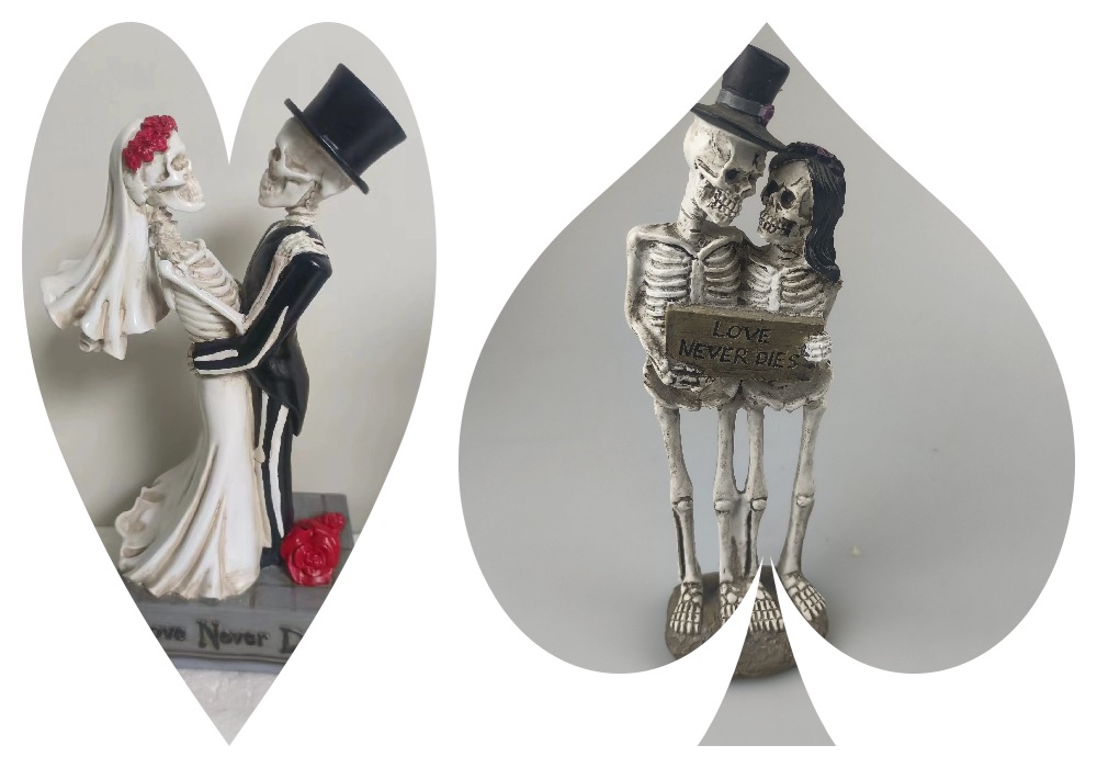 Resin skeleton couple decorations combination(1)