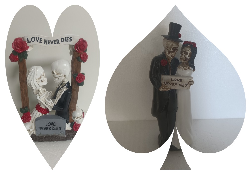Resin skeleton couple decorations combination(2)