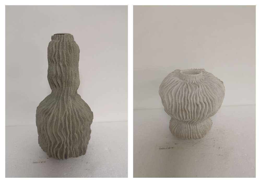 The abstract resin candlesticks