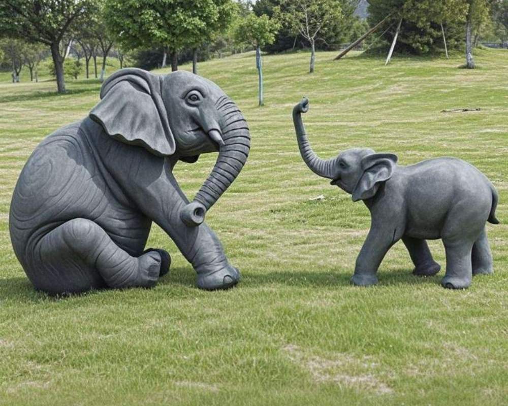 Monumental Bronze Simulation Elephant Sculpture