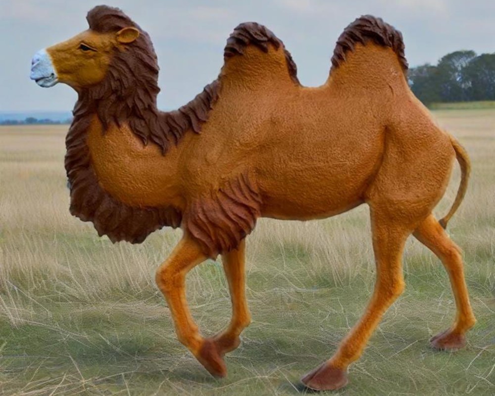 Life Size Simulation Bronze & Fiberglass Camel Sculpture