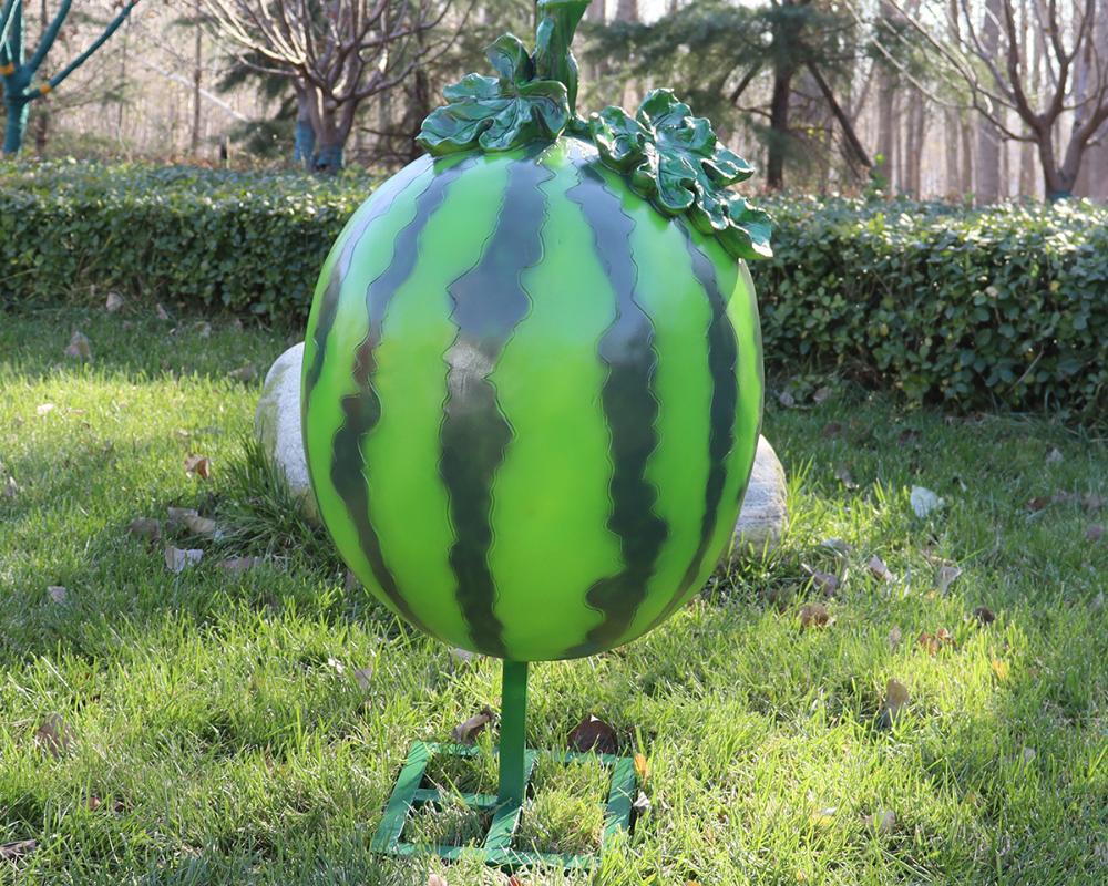 Simulation Fiberglass Watermelon Sculptures for Vibrant Outdoor Decor
