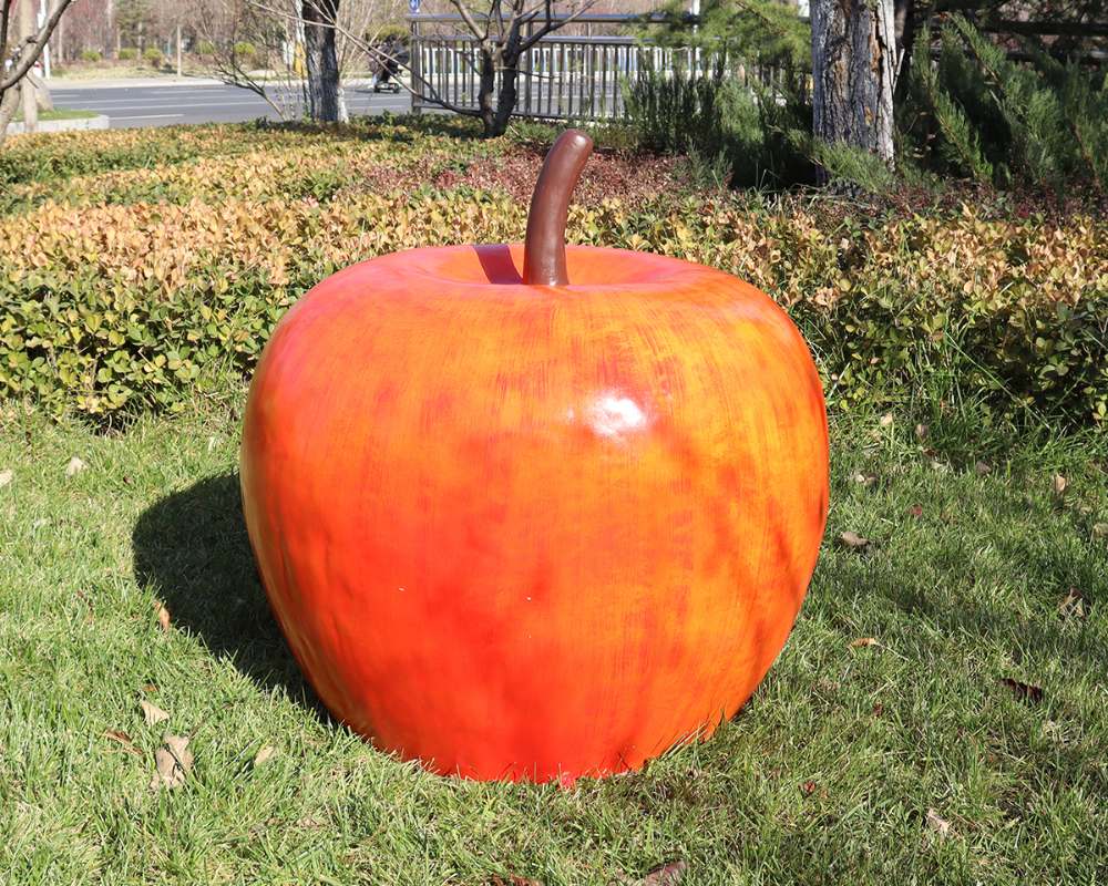 Vibrant Decor Simulation Fiberglass Apple Sculptures