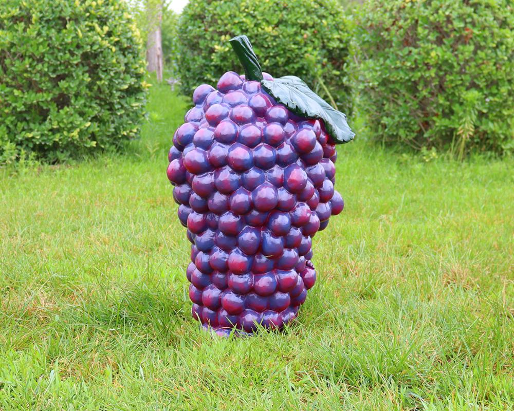 Simulation Fiberglass Grape Sculptures for Rich Outdoor Decor