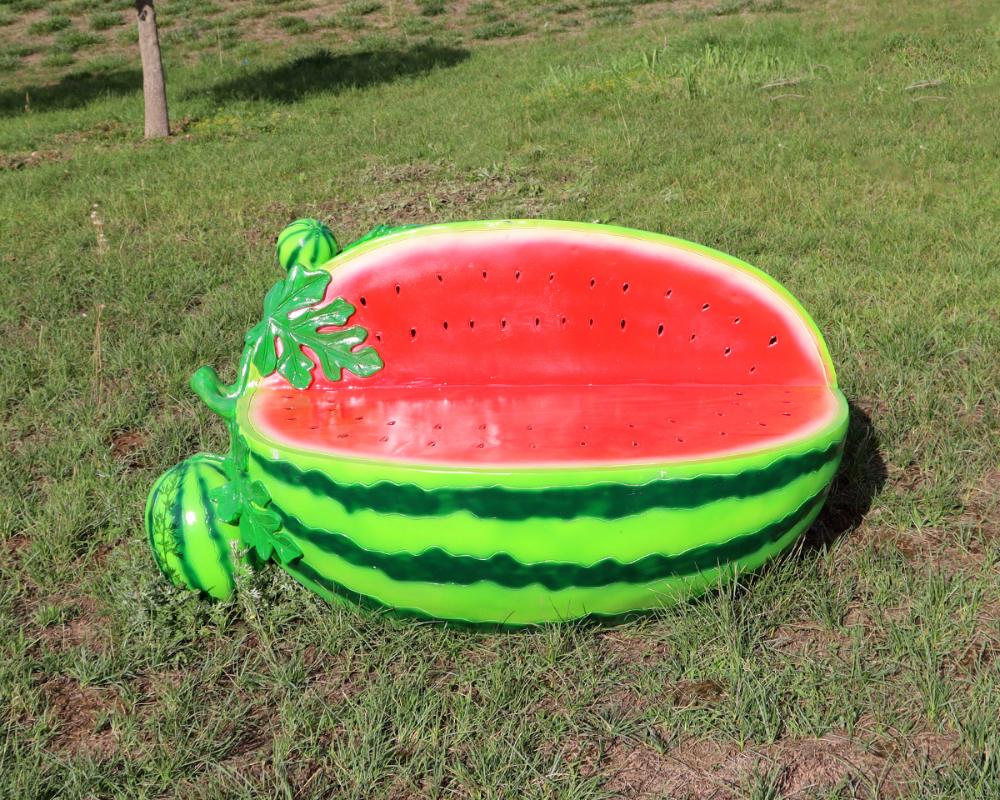 Realistic Fiberglass Fruit Themed Garden Chair Statue