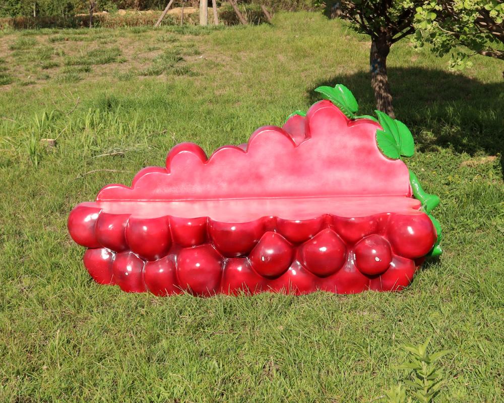 Realistic Fiberglass Fruit Themed Garden Chair Statue