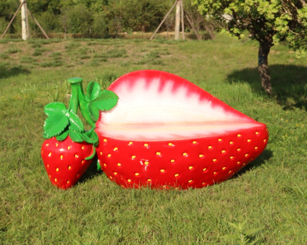 Realistic Fiberglass Fruit Themed Garden Chair Statue