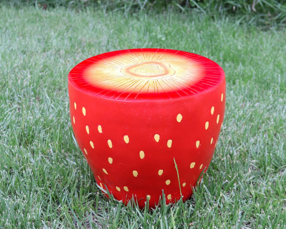 Realistic Fiberglass Fruit Themed Garden Chair Statue