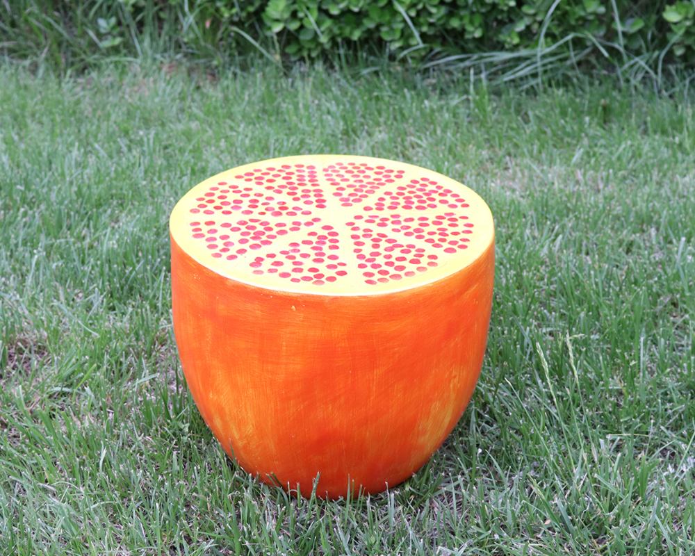 Realistic Fiberglass Fruit Themed Garden Chair Statue