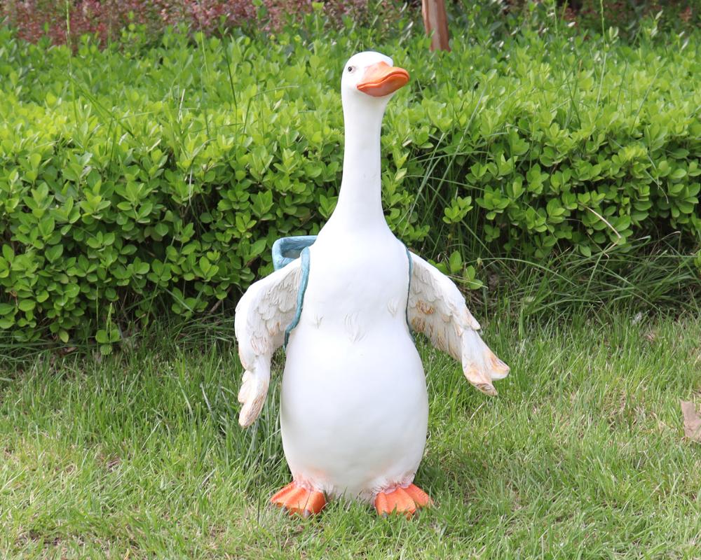 Cartoon Duck Fiberglass Sculptures for Garden Enchantment