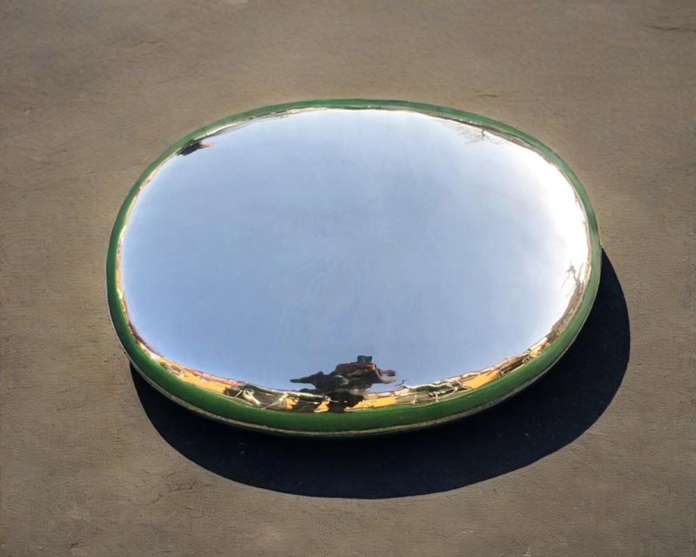 Modern Stainless Steel Mirror Stone Sculpture