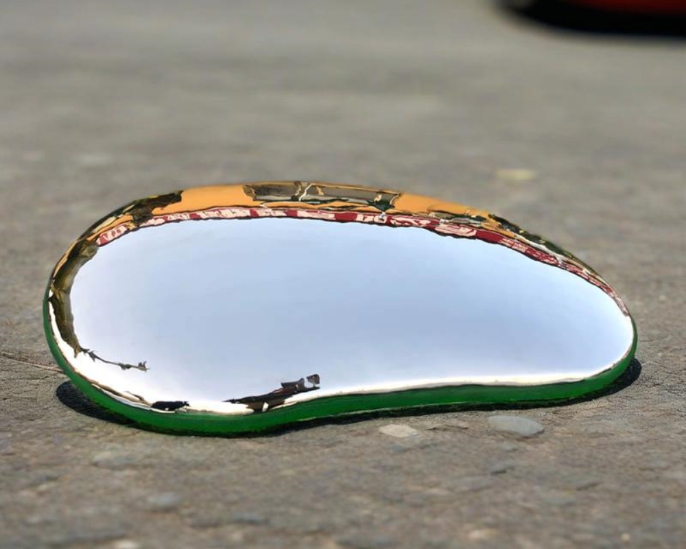 Modern Stainless Steel Mirror Stone Sculpture