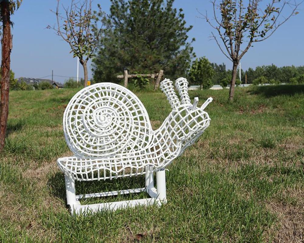 Grace Glowing Stainless Steel Hollow Snail Garden Sculpture