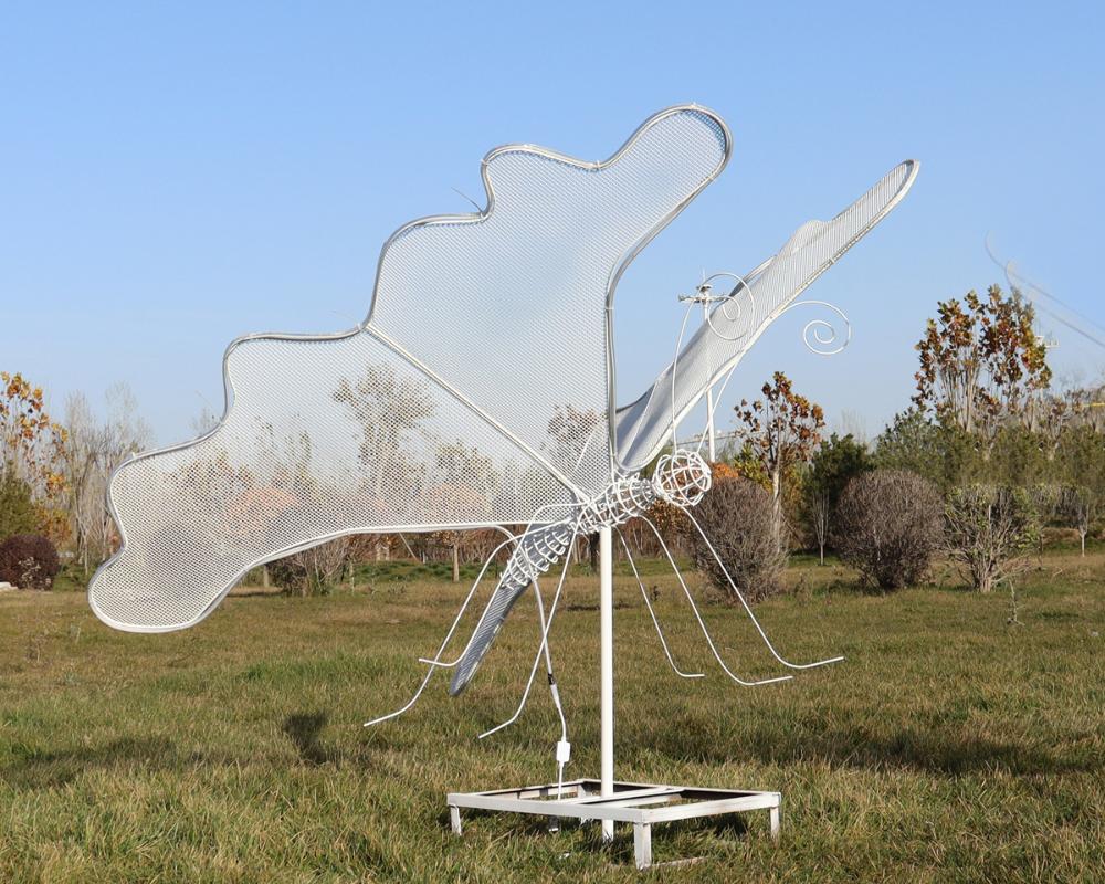 Ethereal Stainless Steel Hollow Butterfly Garden Sculpture