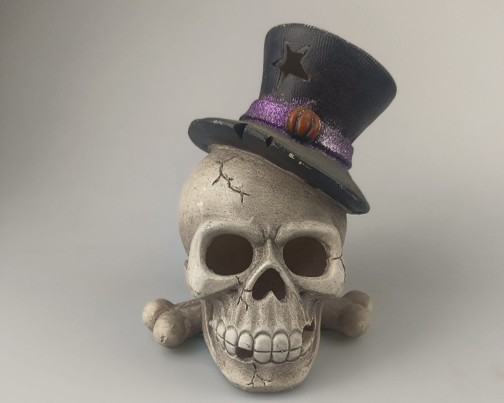 Halloween Resin Skull Decorations for Home Decor