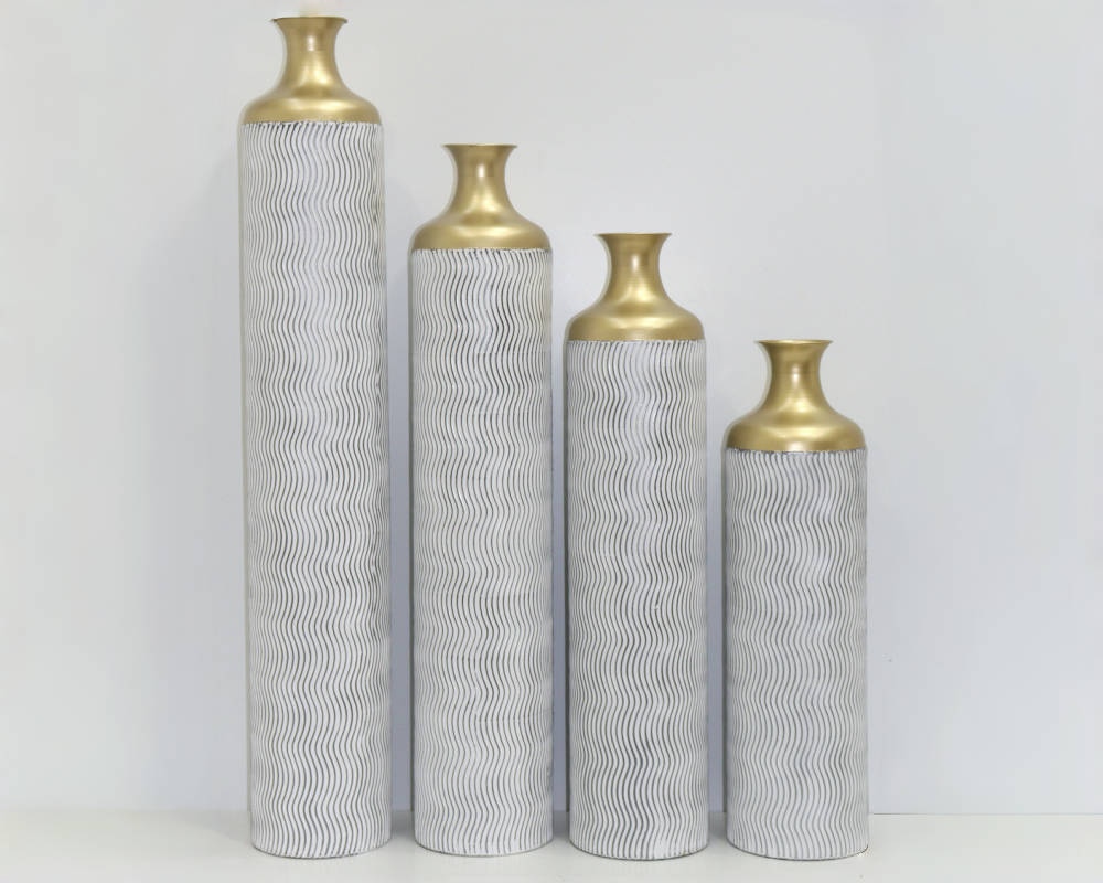 Exquisite Resin Flower Arrangement Vase Set of Four for Elegant Decor