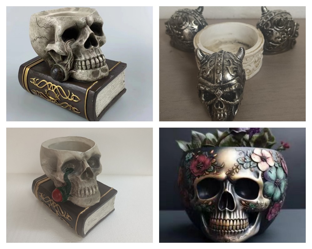 skull storage containers