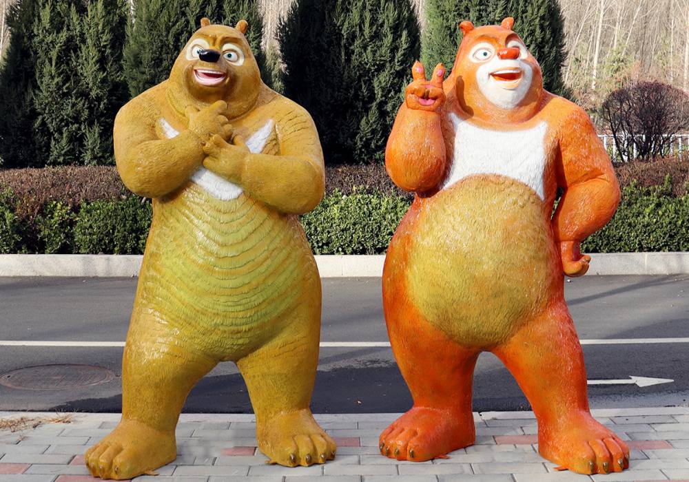 Cartoon character boonie bears sculptures