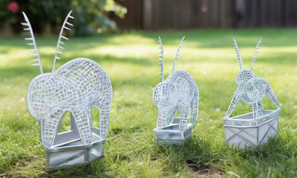 The rabbit sculptures combination