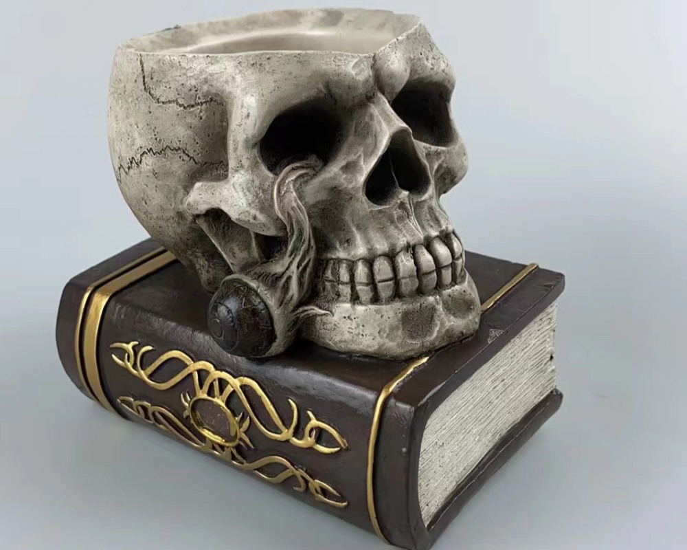Halloween Resin Skull Storage Containers