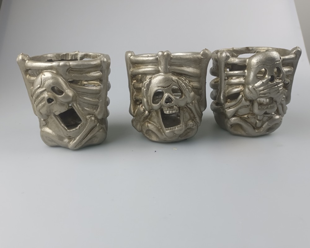 Halloween Resin Skull Storage Containers