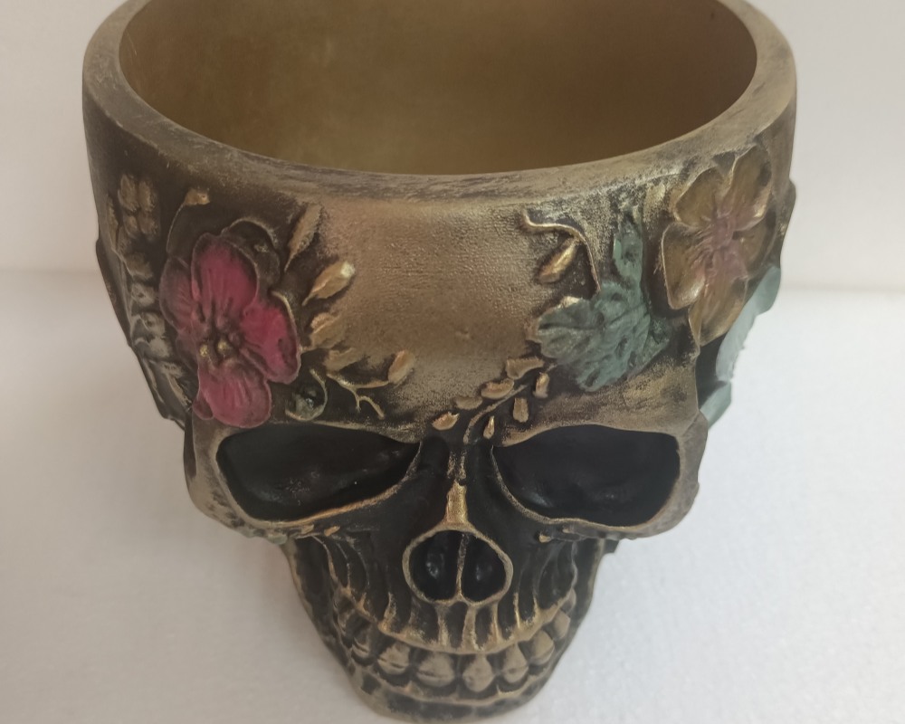 Halloween Resin Skull Storage Containers