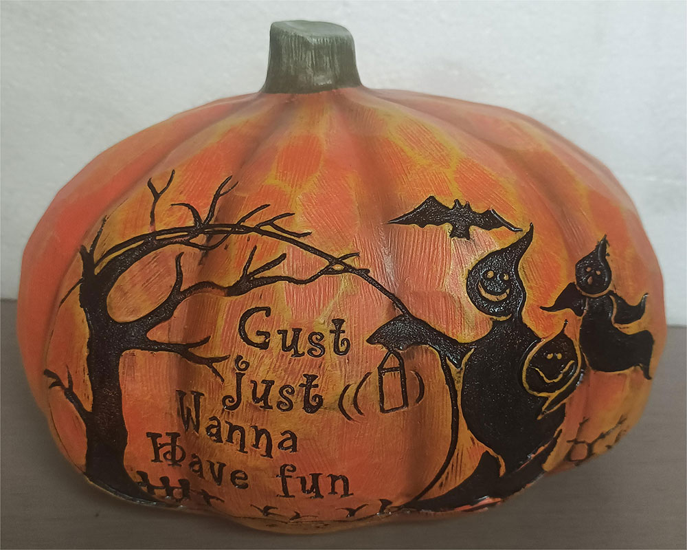 Spooky Halloween Resin Pumpkin Decorations