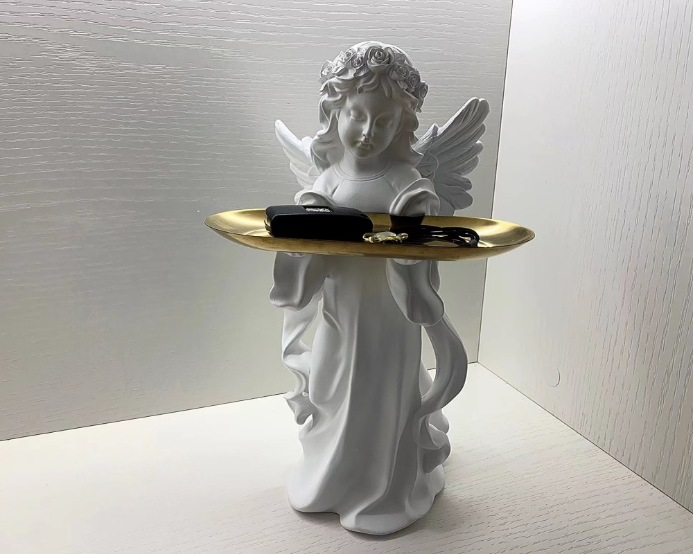 Resin Figurine Decorations with Tray