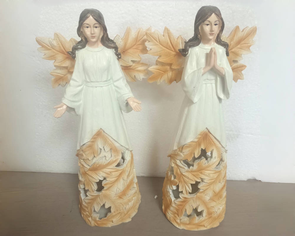 Exquisite Angel & Maiden Resin Figurines for Home Decor