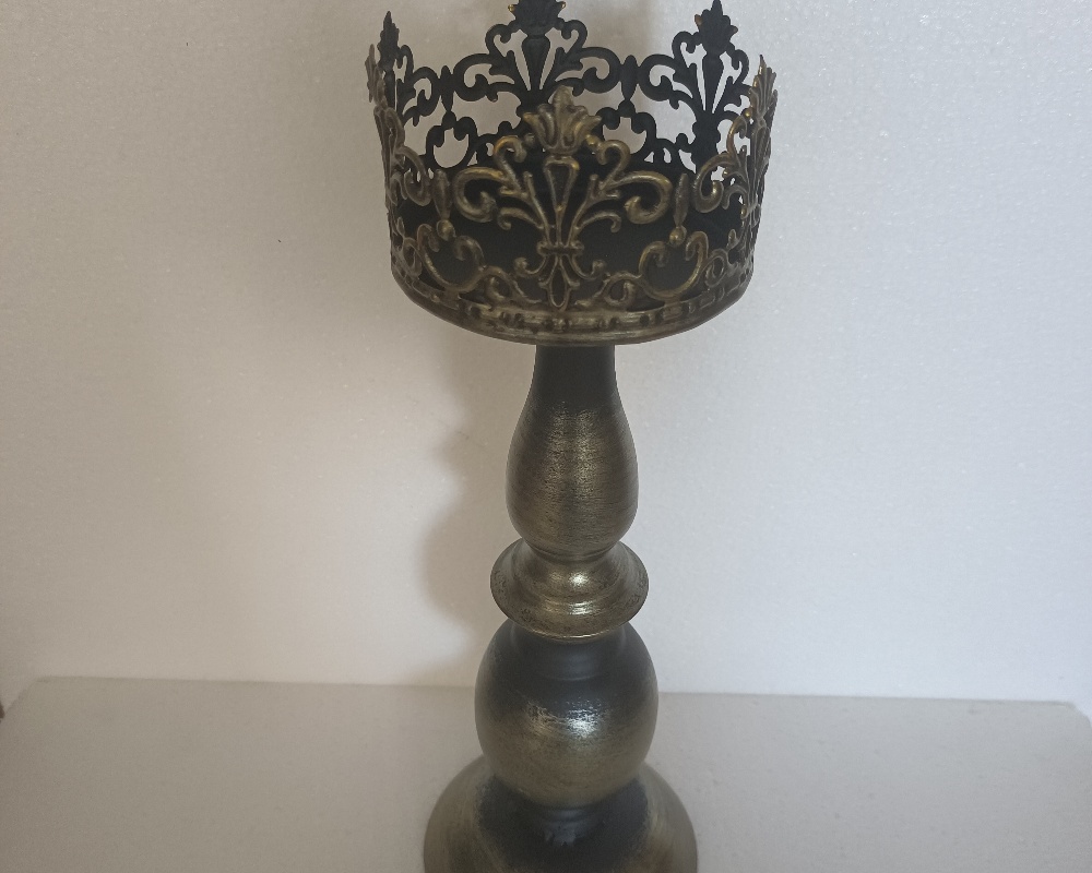 Gothic Vintage Matte Black Candlestick Decoration