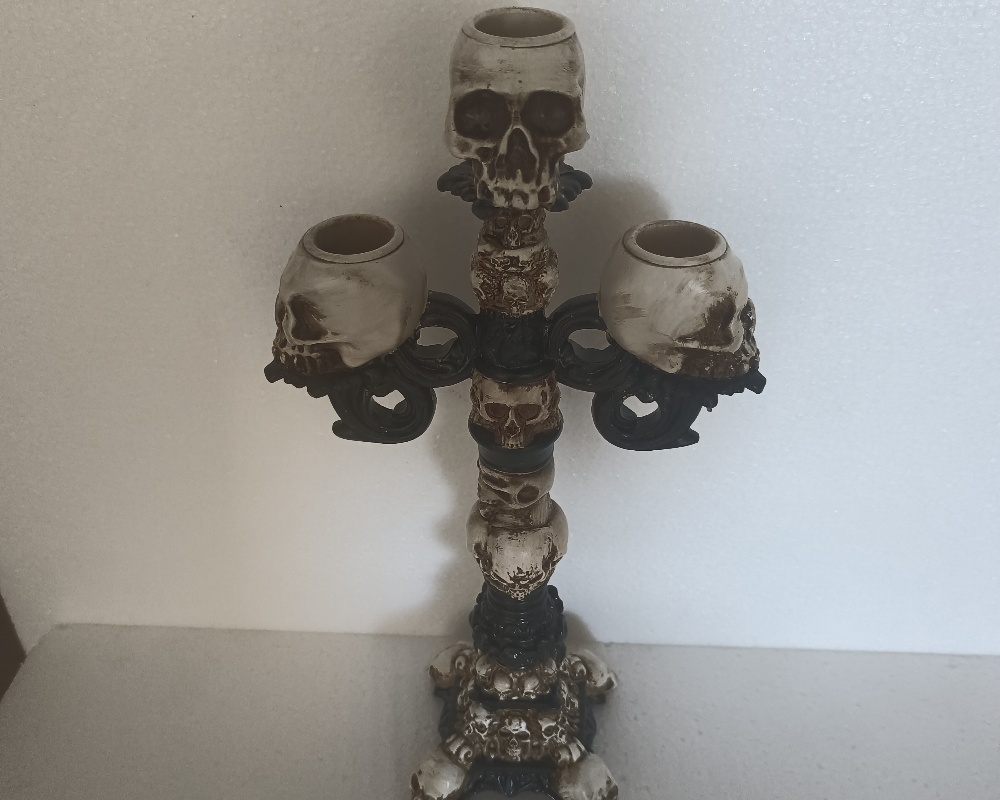 Halloween Decoration Skull Candle Holder & Wall Lamp