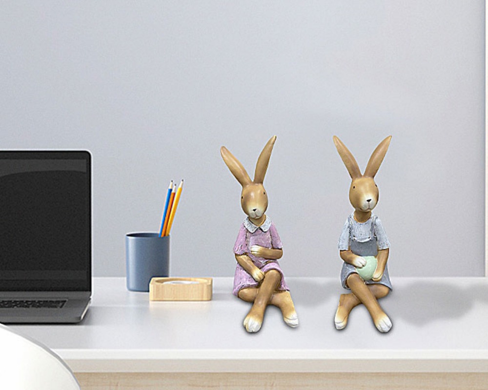 Wholesale Resin Animal Figurine Rabbit Mini Figurine
