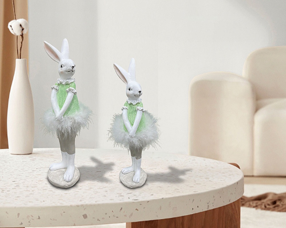 Wholesale Resin Animal Figurine Rabbit Mini Figurine