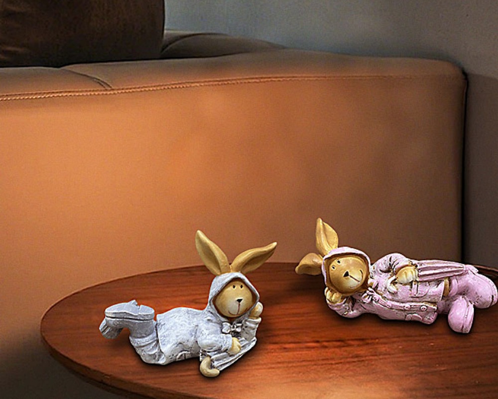 Wholesale Resin Animal Figurine Rabbit Mini Figurine