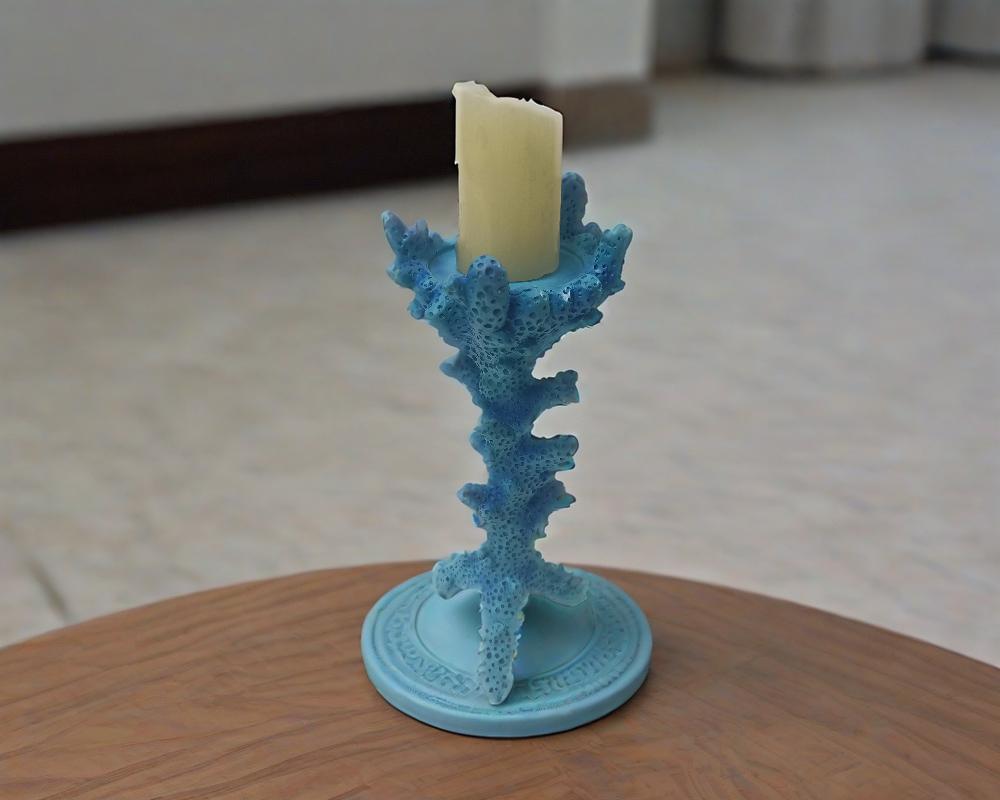 Elegant Resin Coral Candlestick Decorations
