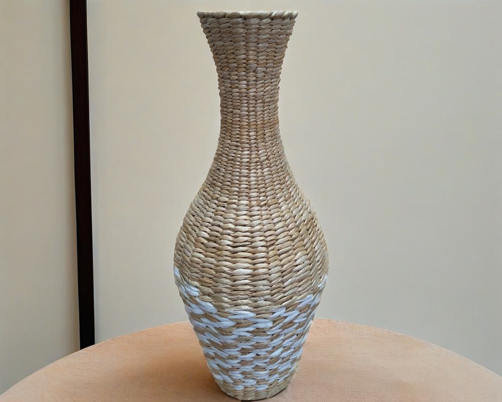 Natural Elegance Woven-Style Flower Arrangement Vases