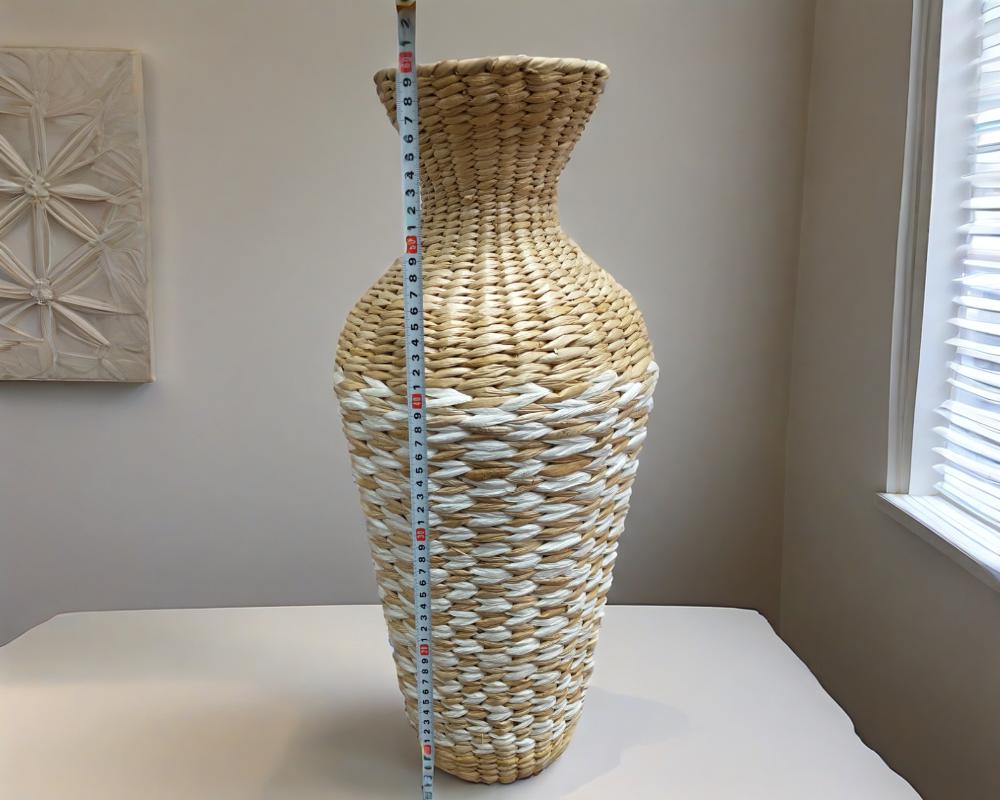 Natural Elegance Woven-Style Flower Arrangement Vases