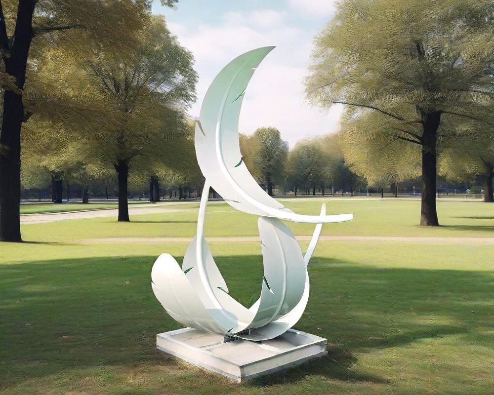 Home Decor Custom Elegant Stainless Steel Feather Sculpture
