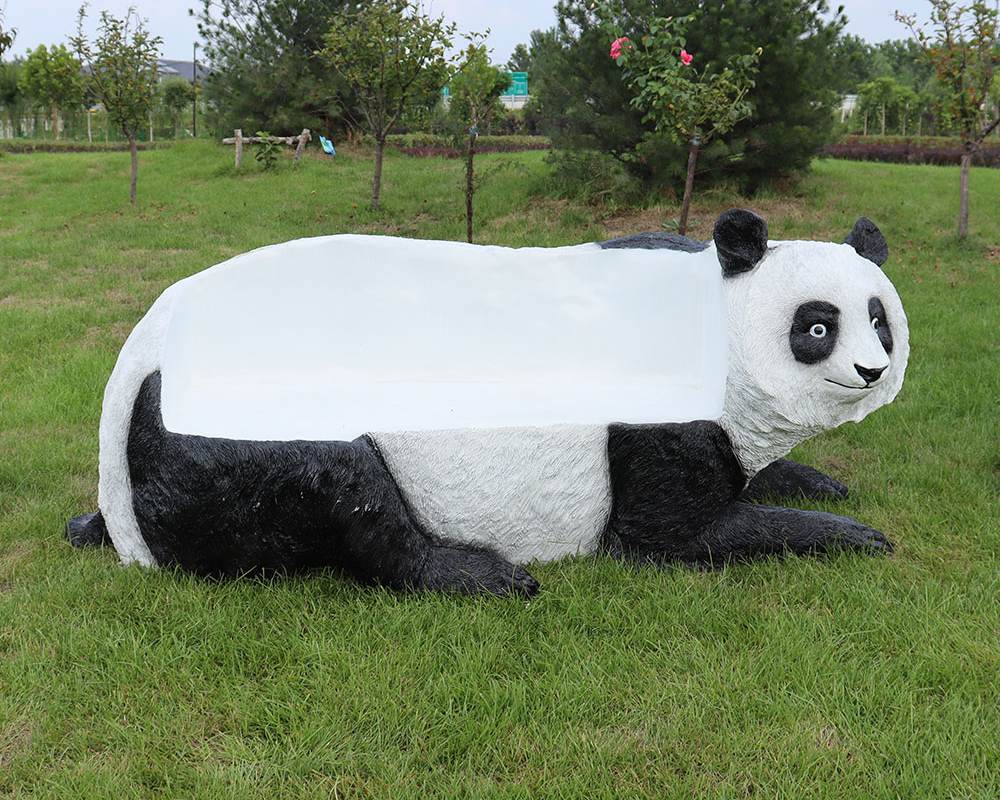 Custom Modern Outdoor Fiberglass Animal Shape Garden Bench Square Patio Chair