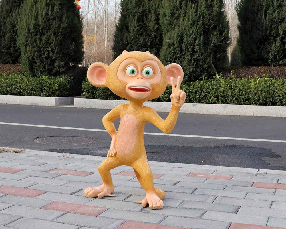 Fiberglass Chinese Cartoon Characters Boonie Bears Sculpture Bear Statue