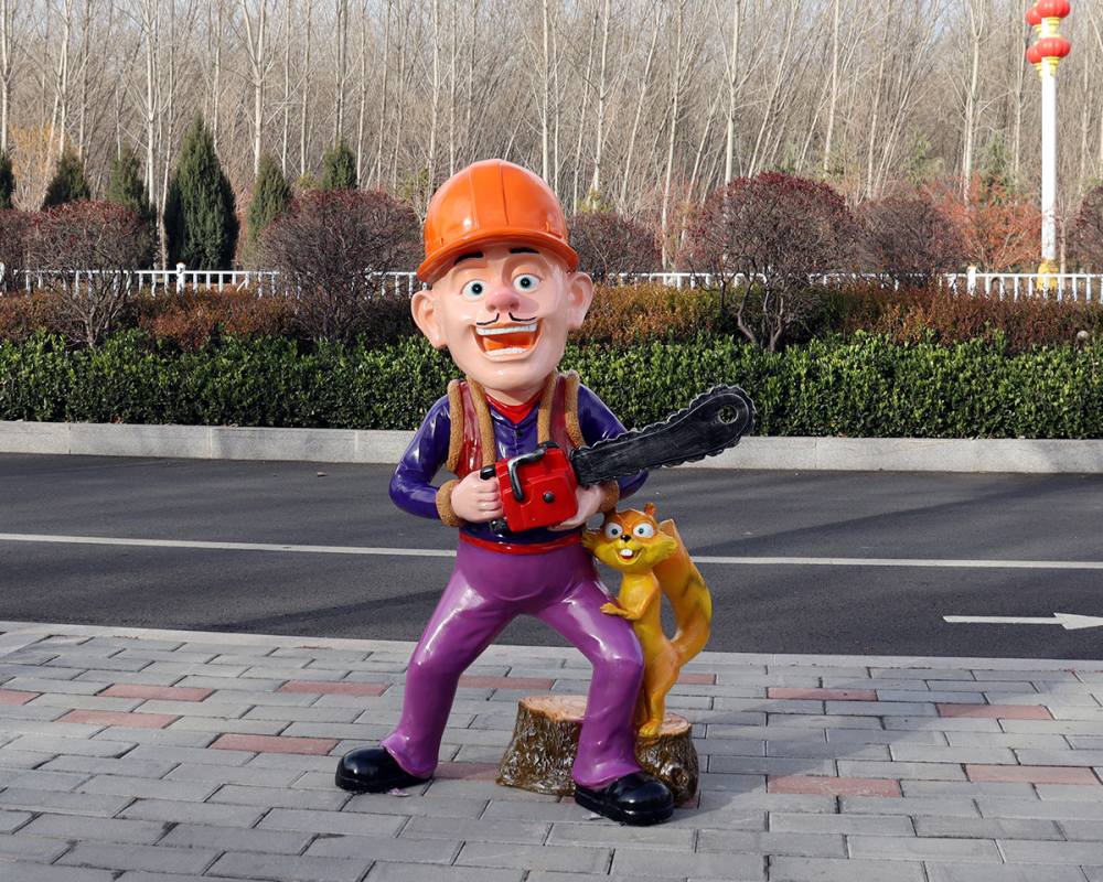 Fiberglass Chinese Cartoon Characters Boonie Bears Sculpture Bear Statue