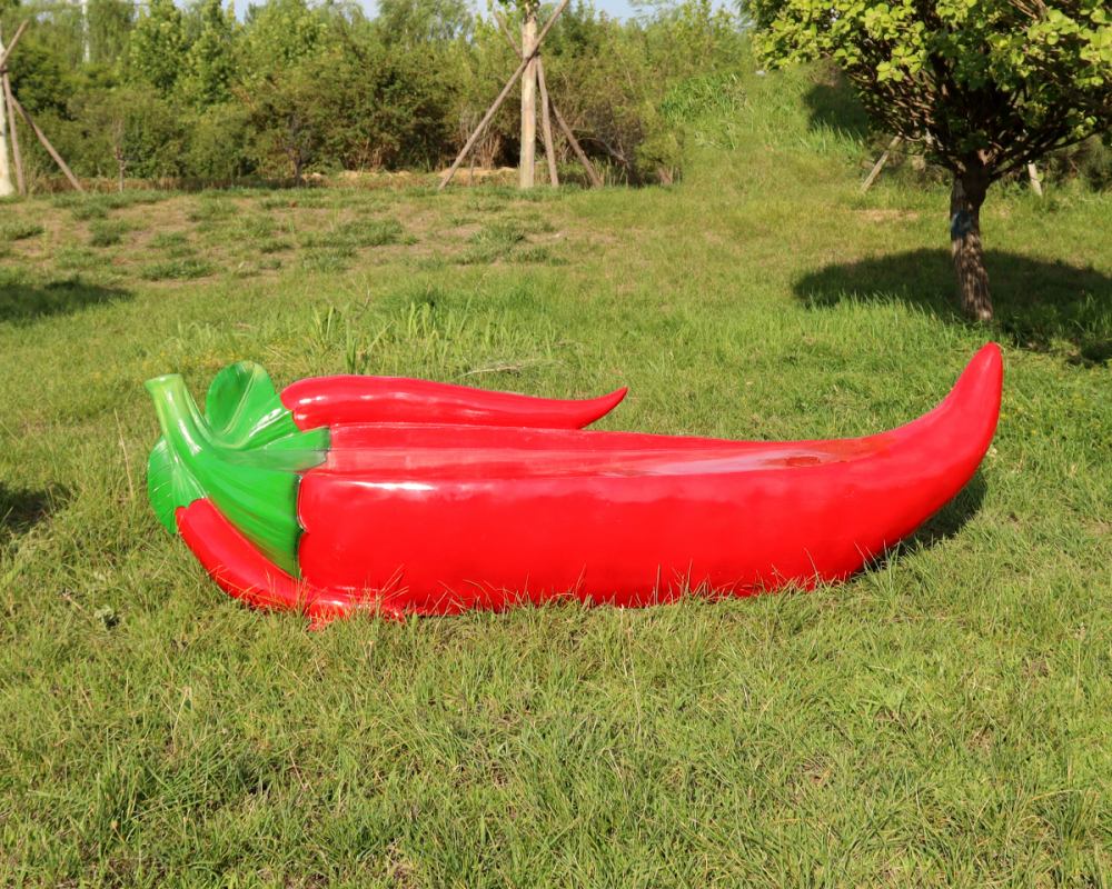 Custom Outdoor FRP Vegetable Bench Park Mall Square Decoration
