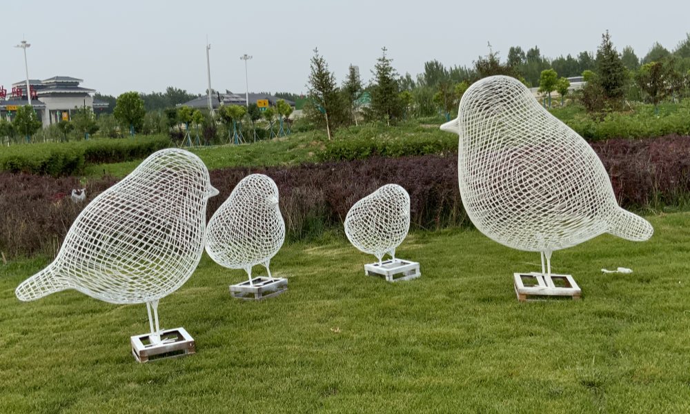 Delicate and bold bird sculptures
