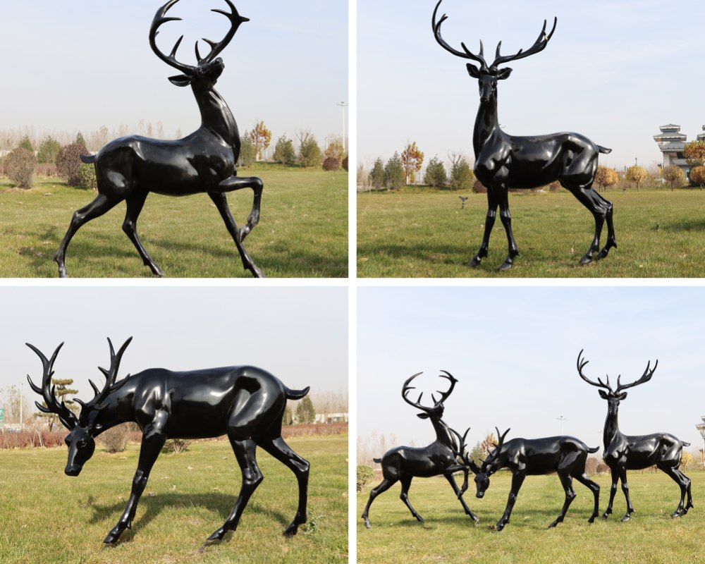 Deer sculptures in different poses