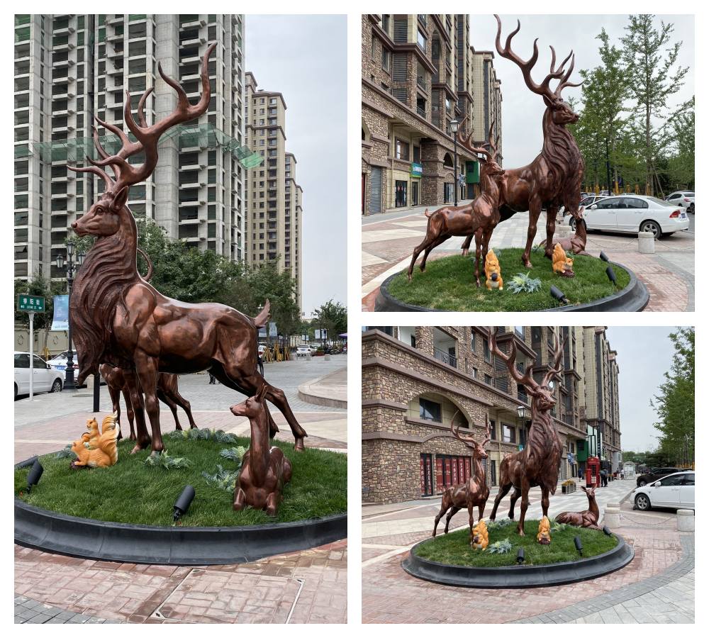 Escultura de Deer exibida no parque