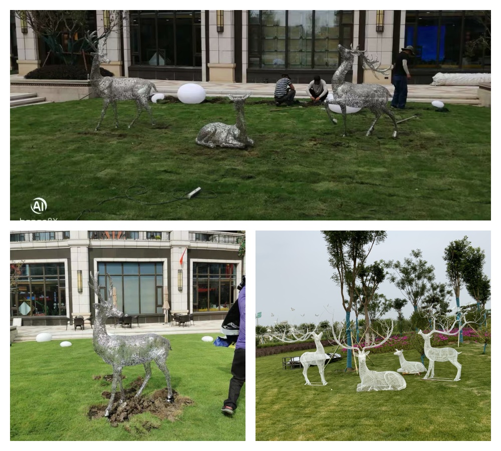 Deer statue placement examples